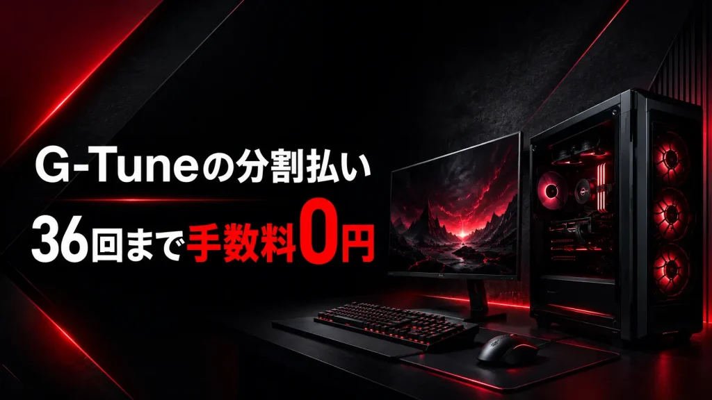 G-Tuneの分割払いと36回までの手数料0円を解説する記事のアイキャッチ